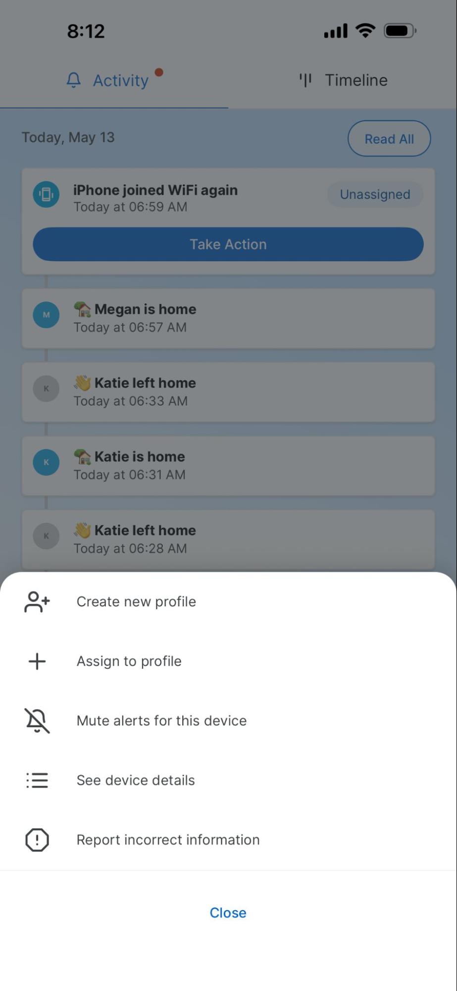 Select Create new profile