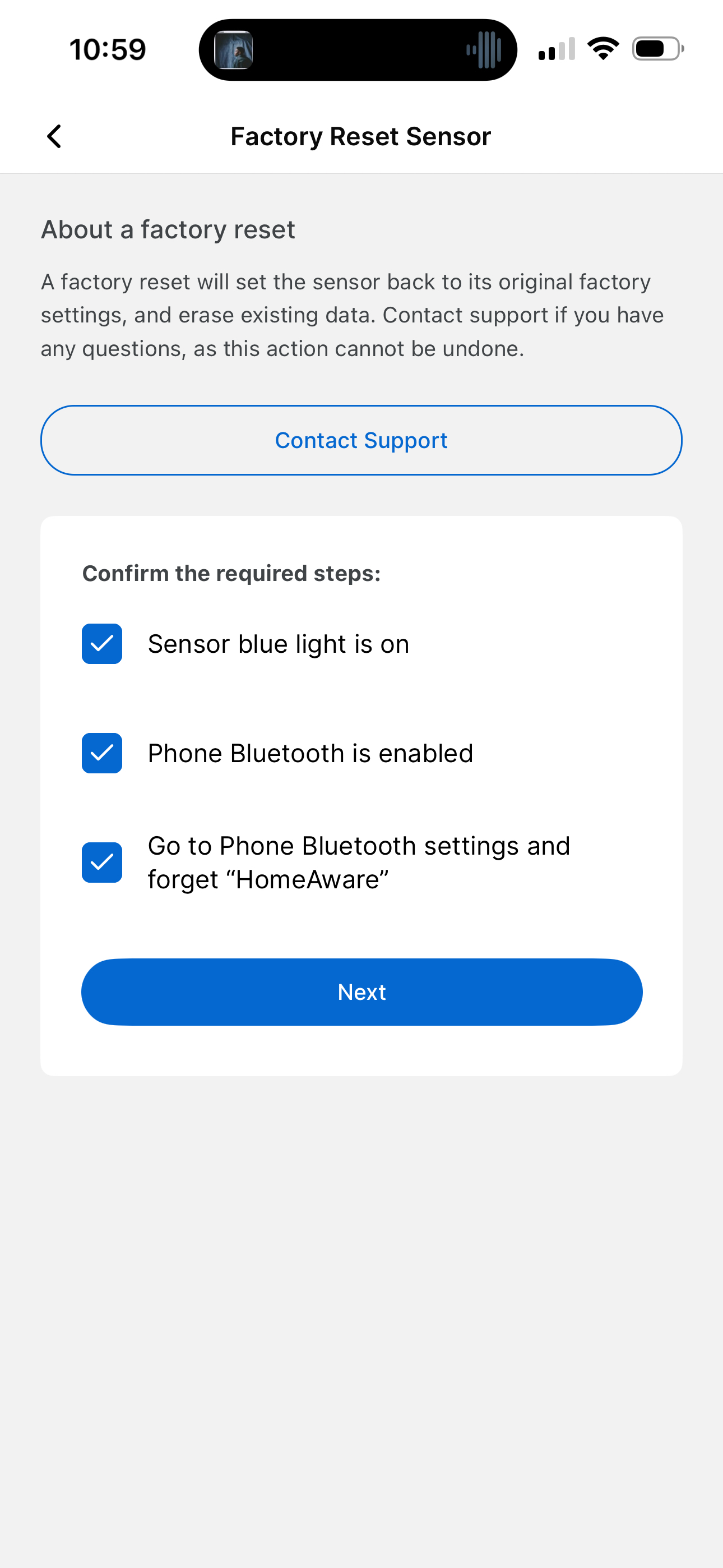 Confirming all checkboxes before continuing